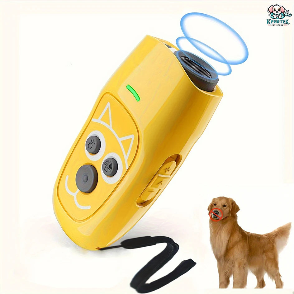 For 1 Dog Rechargeable Ultrasonic Dog Repellent Handheld Bark Control & Training Tool for Pets